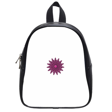 Purple Flower School Bag (Small) from ArtsNow.com Front