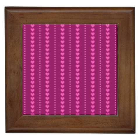 Purple Hearts Framed Tile from ArtsNow.com Front