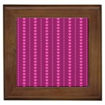 Purple Hearts Framed Tile