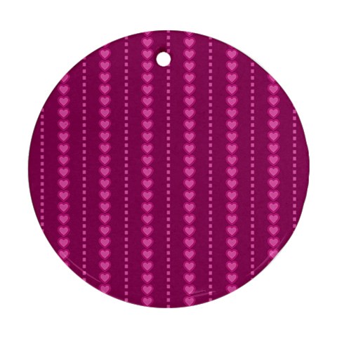 Purple Hearts Ornament (Round) from ArtsNow.com Front