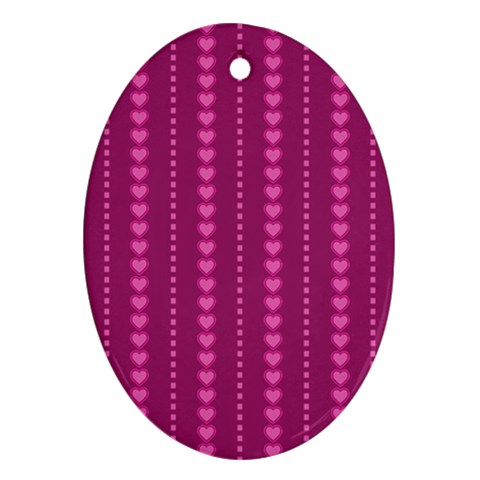 Purple Hearts Ornament (Oval) from ArtsNow.com Front