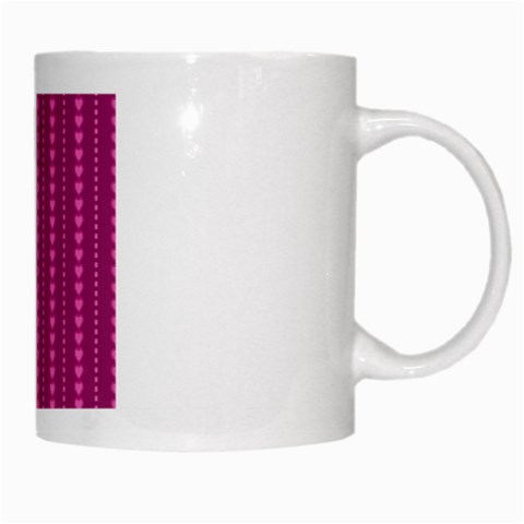 Purple Hearts White Mug from ArtsNow.com Right