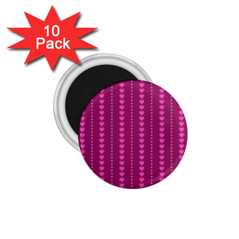 Purple Hearts 1.75  Magnet (10 pack)  from ArtsNow.com Front