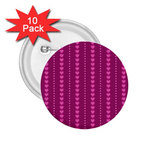 Purple Hearts 2.25  Button (10 pack) from ArtsNow.com Front