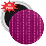 Purple Hearts 3  Magnet (10 pack)