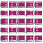 Purple Hearts 9mm Italian Charm (25 pack)