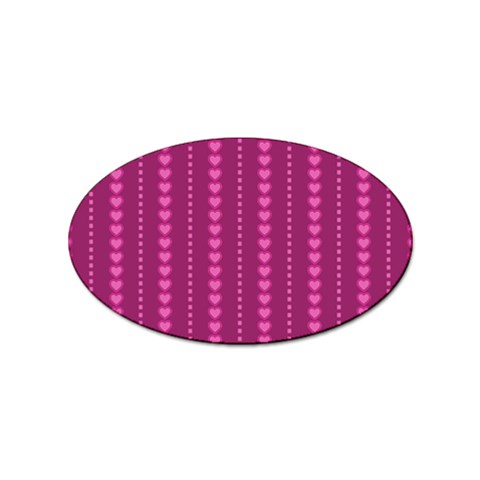 Purple Hearts Sticker (Oval) from ArtsNow.com Front