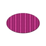 Purple Hearts Sticker (Oval)