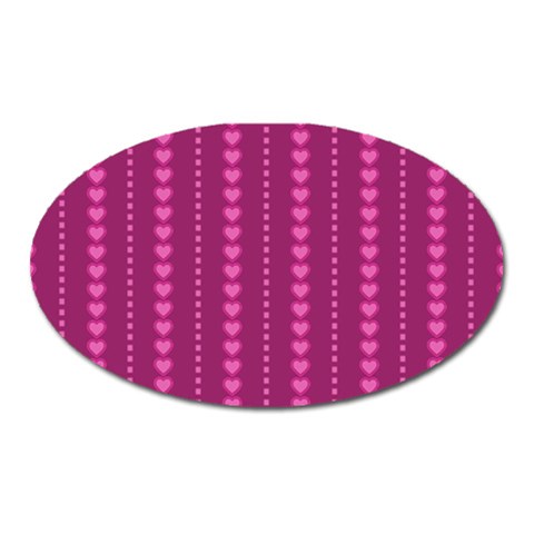 Purple Hearts Magnet (Oval) from ArtsNow.com Front