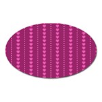 Purple Hearts Magnet (Oval)