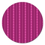 Purple Hearts Magnet 5  (Round)