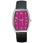 Purple Hearts Barrel Style Metal Watch