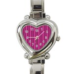 Purple Hearts Heart Italian Charm Watch