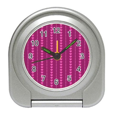 Purple Hearts Travel Alarm Clock from ArtsNow.com Front