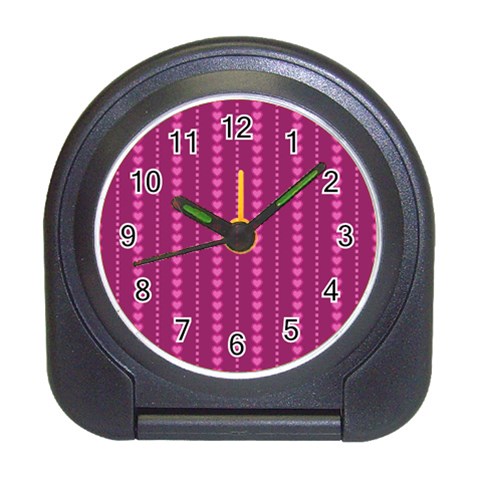 Purple Hearts Travel Alarm Clock from ArtsNow.com Front