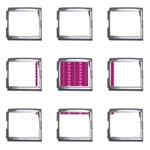 Purple Hearts Mega Link Italian Charm (9 pack)