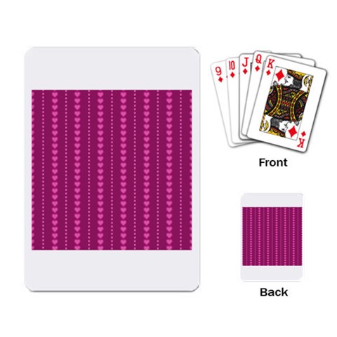 Purple Hearts Playing Cards Single Design from ArtsNow.com Back