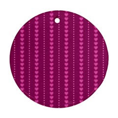 Purple Hearts Round Ornament (Two Sides) from ArtsNow.com Front