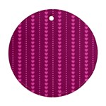 Purple Hearts Round Ornament (Two Sides)