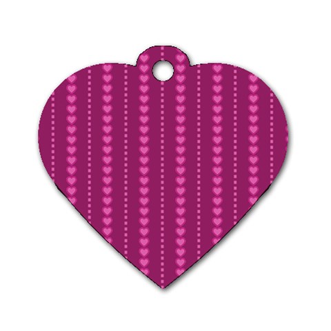 Purple Hearts Dog Tag Heart (One Side) from ArtsNow.com Front