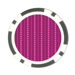 Purple Hearts Poker Chip Card Guard from ArtsNow.com Front