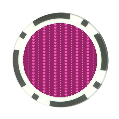 Purple Hearts Poker Chip Card Guard from ArtsNow.com Back