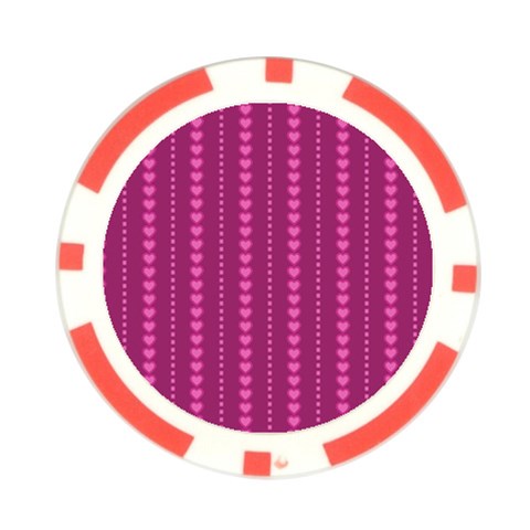 Purple Hearts Poker Chip Card Guard (10 pack) from ArtsNow.com Front