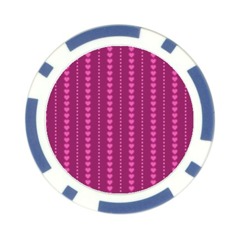 Purple Hearts Poker Chip Card Guard (10 pack) from ArtsNow.com Front