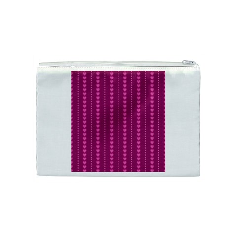 Purple Hearts Cosmetic Bag (Medium) from ArtsNow.com Back