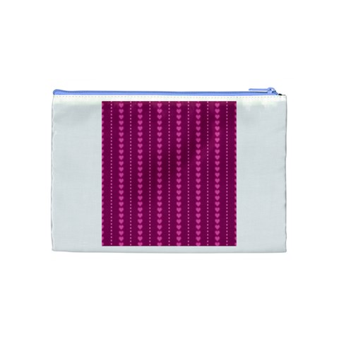 Purple Hearts Cosmetic Bag (Medium) from ArtsNow.com Back