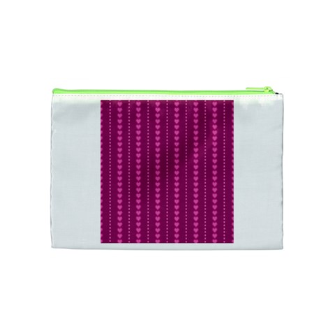 Purple Hearts Cosmetic Bag (Medium) from ArtsNow.com Back