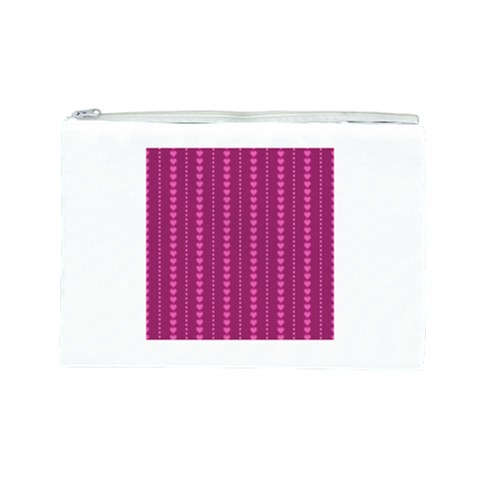 Purple Hearts Cosmetic Bag (Large) from ArtsNow.com Front