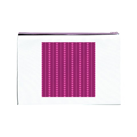 Purple Hearts Cosmetic Bag (Large) from ArtsNow.com Back