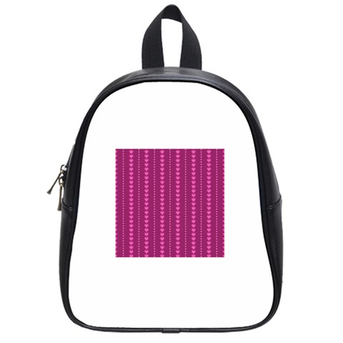 Purple Hearts School Bag (Small) from ArtsNow.com Front