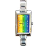 Rainbow Rectangular Italian Charm Watch