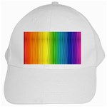 Rainbow White Cap