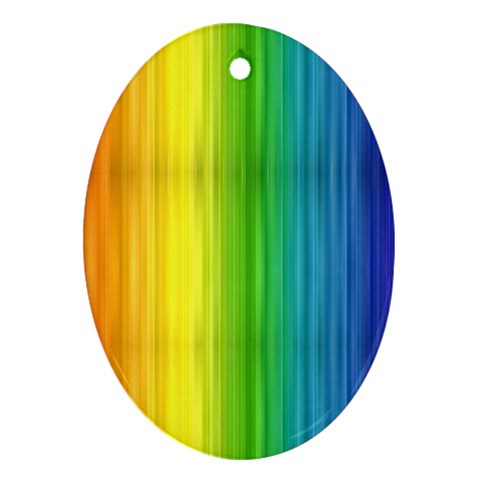 Rainbow Ornament (Oval) from ArtsNow.com Front