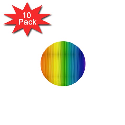 Rainbow 1  Mini Button (10 pack)  from ArtsNow.com Front