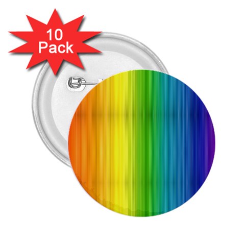 Rainbow 2.25  Button (10 pack) from ArtsNow.com Front