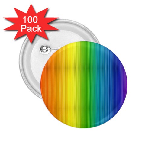 Rainbow 2.25  Button (100 pack) from ArtsNow.com Front