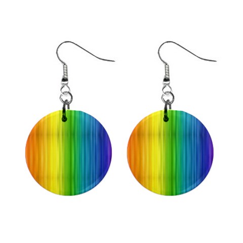 Rainbow 1  Button Earrings from ArtsNow.com Front