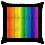 Rainbow Throw Pillow Case (Black)