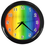 Rainbow Wall Clock (Black)