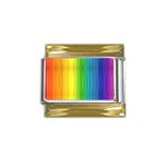 Rainbow Gold Trim Italian Charm (9mm)