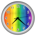 Rainbow Wall Clock (Silver)