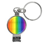 Rainbow Nail Clippers Key Chain