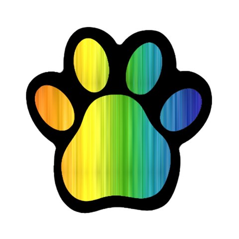 Rainbow Magnet (Paw Print) from ArtsNow.com Front