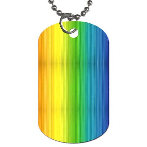 Rainbow Dog Tag (One Side) from ArtsNow.com Front