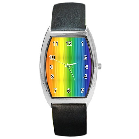 Rainbow Barrel Style Metal Watch from ArtsNow.com Front