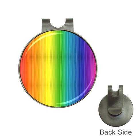 Rainbow Golf Ball Marker Hat Clip from ArtsNow.com Front